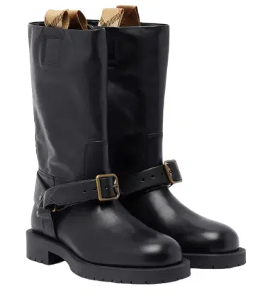 Burberry Soft Saddle leather mid-calf boots | Thumbnail 1 Burberry Soft Saddle leather mid-calf boots | Thumbnail 1