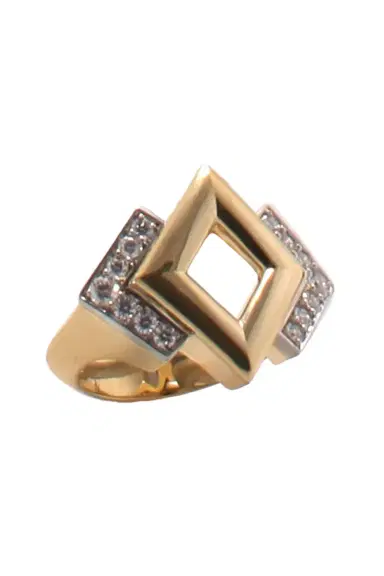 DAVID WEBB Diamond Double Ring | Thumbnail 1 DAVID WEBB Diamond Double Ring | Thumbnail 1