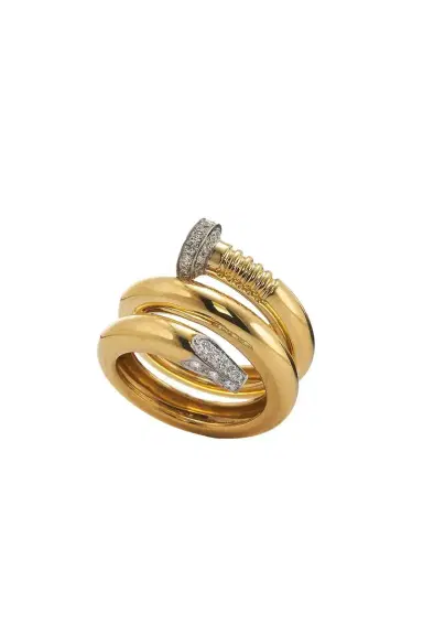 DAVID WEBB Diamond Nail Ring | Thumbnail 1
