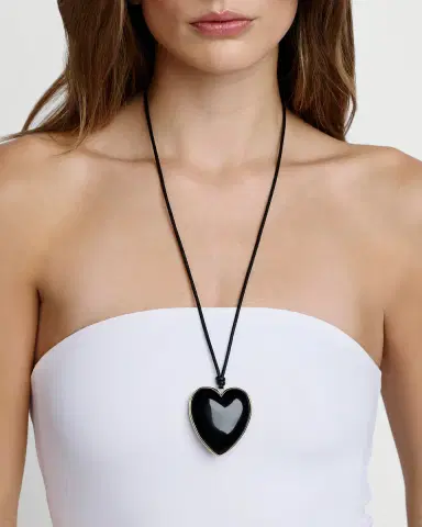 Jennifer Fisher Semi-Precious Heart Leather Cord Necklace | Thumbnail 2 Jennifer Fisher Semi-Precious Heart Leather Cord Necklace | Thumbnail 2