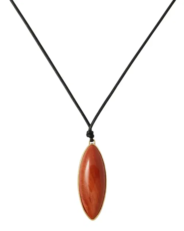 Jennifer Fisher Semi-Precious Dagger Leather Cord Necklace
