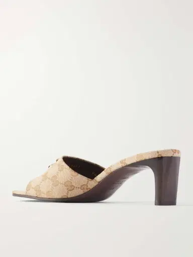Gucci Double G-embellished Gg Supreme-jacquard Canvas Mules | Thumbnail 3 Gucci Double G-embellished Gg Supreme-jacquard Canvas Mules | Thumbnail 3