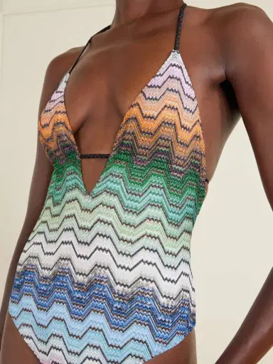 Missoni Mare Striped Crochet-knit Halterneck Swimsuit | Thumbnail 4 Missoni Mare Striped Crochet-knit Halterneck Swimsuit | Thumbnail 4