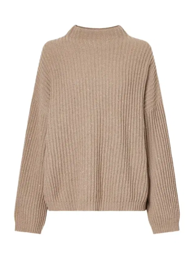 Brunello Cucinelli Sequined Ribbed-knit Sweater