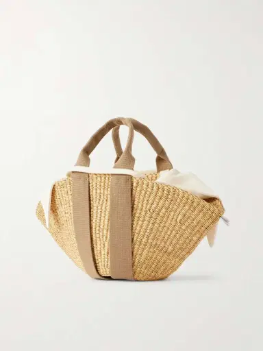 MUUÑ Sophie Mini Webbing-trimmed Woven Straw Tote | Thumbnail 4 MUUÑ Sophie Mini Webbing-trimmed Woven Straw Tote | Thumbnail 4