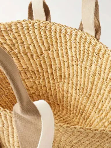 MUUÑ Sophie Mini Webbing-trimmed Woven Straw Tote | Thumbnail 6 MUUÑ Sophie Mini Webbing-trimmed Woven Straw Tote | Thumbnail 6