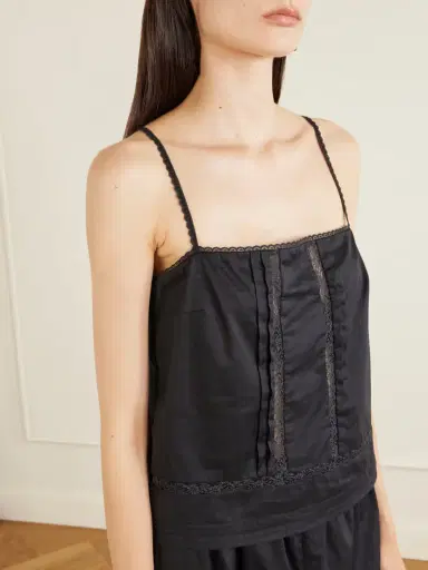 Staud Corinna Lace-trimmed Cotton Top | Thumbnail 4 Staud Corinna Lace-trimmed Cotton Top | Thumbnail 4