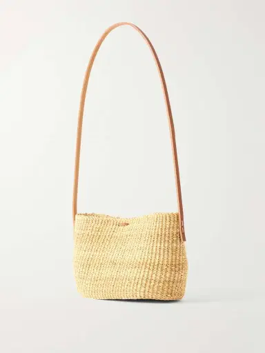 MUUÑ Nina Leather-trimmed Raffia Shoulder Bag | Thumbnail 4 MUUÑ Nina Leather-trimmed Raffia Shoulder Bag | Thumbnail 4