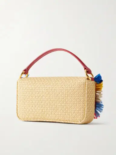 Dolce & Gabbana 3.5 Logo-embellished Fringed Leather-trimmed Raffia Shoulder Bag | Thumbnail 4 Dolce & Gabbana 3.5 Logo-embellished Fringed Leather-trimmed Raffia Shoulder Bag | Thumbnail 4