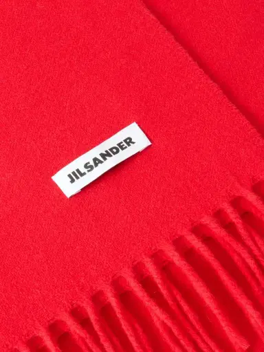 Jil Sander Fringed Virgin Wool Scarf | Thumbnail 4