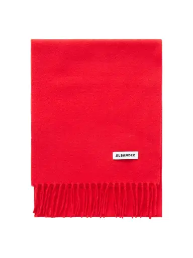 Jil Sander Fringed Virgin Wool Scarf | Thumbnail 1