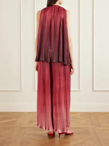 Dima Ayad Ombré Plissé-taffeta Top | Thumbnail 3