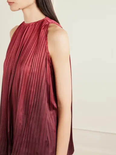 Dima Ayad Ombré Plissé-taffeta Top | Thumbnail 4