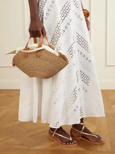 MUUÑ Sophia Mini Leather-trimmed Raffia Tote | Thumbnail 2 MUUÑ Sophia Mini Leather-trimmed Raffia Tote | Thumbnail 2