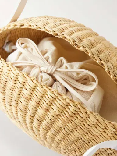 MUUÑ Talata Mini Leather-trimmed Raffia Bag | Thumbnail 6 MUUÑ Talata Mini Leather-trimmed Raffia Bag | Thumbnail 6