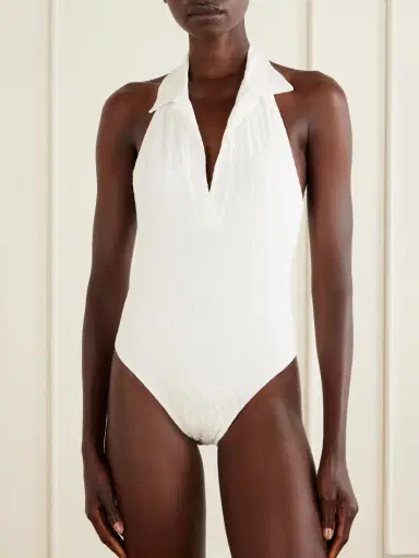 Lisa Marie Fernandez Polo Floral-jacquard One-piece | Thumbnail 2