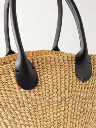 MUUÑ Sophia Leather-trimmed Raffia Tote | Thumbnail 5 MUUÑ Sophia Leather-trimmed Raffia Tote | Thumbnail 5