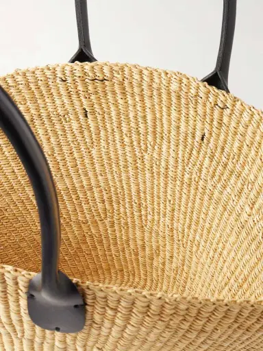MUUÑ Sophia Leather-trimmed Raffia Tote | Thumbnail 6 MUUÑ Sophia Leather-trimmed Raffia Tote | Thumbnail 6
