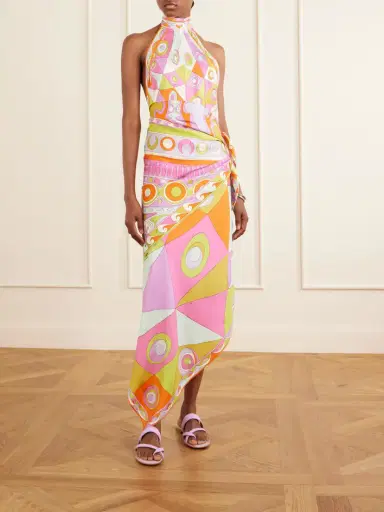 PUCCI Printed Silk-twill Scarf | Thumbnail 2