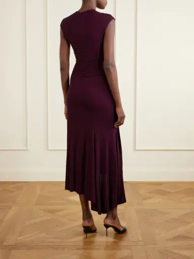 Victoria Beckham Gathered Jersey Midi Dress | Thumbnail 3