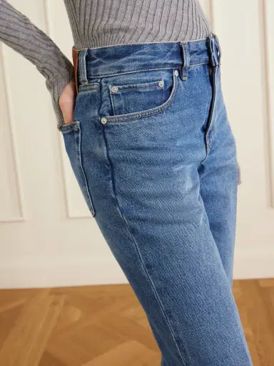 Victoria Beckham Leather-trimmed Low-waist Flared Jeans | Thumbnail 5 Victoria Beckham Leather-trimmed Low-waist Flared Jeans | Thumbnail 5