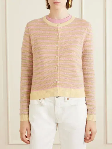 Guest In Residence Jane Striped Cashmere Cardigan | Thumbnail 3 Guest In Residence Jane Striped Cashmere Cardigan | Thumbnail 3