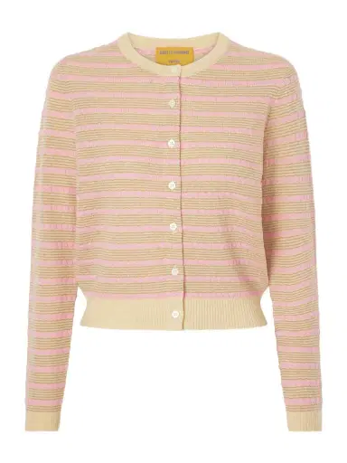 Guest In Residence Jane Striped Cashmere Cardigan | Thumbnail 1 Guest In Residence Jane Striped Cashmere Cardigan | Thumbnail 1