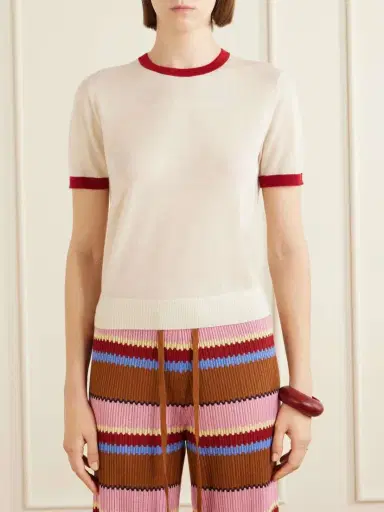 Guest In Residence Airy Ringer Cashmere T-shirt | Thumbnail 3