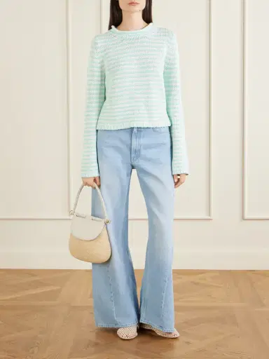 La Ligne Mini Marina Cropped Striped Cotton Sweater | Thumbnail 2