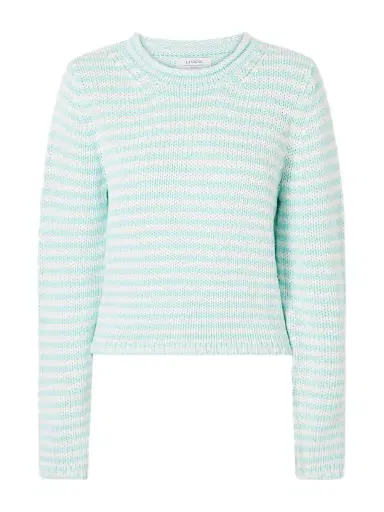 La Ligne Mini Marina Cropped Striped Cotton Sweater | Thumbnail 1