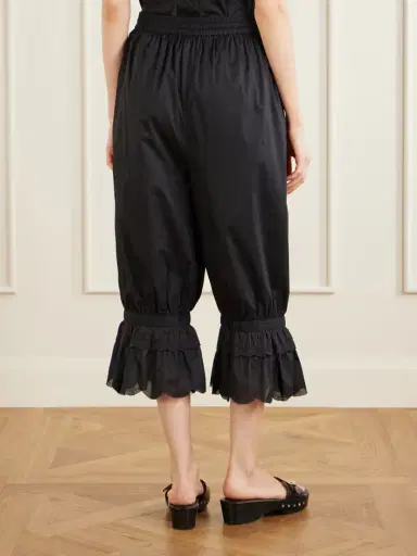 Staud Renzo Cropped Scalloped Cotton-voile Balloon Pants | Thumbnail 4
