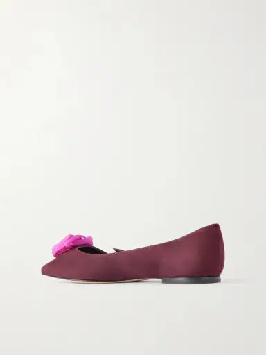 Roger Vivier Rose Ball Embellished Suede Ballet Flats | Thumbnail 3 Roger Vivier Rose Ball Embellished Suede Ballet Flats | Thumbnail 3