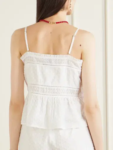 Thierry Colson Saskia Embroidered Cotton-voile Top | Thumbnail 3
