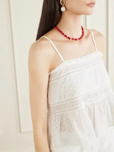 Thierry Colson Saskia Embroidered Cotton-voile Top | Thumbnail 4