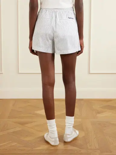Polo Ralph Lauren + Wimbledon Logo-embroidered Striped Cotton Shorts | Thumbnail 4 Polo Ralph Lauren + Wimbledon Logo-embroidered Striped Cotton Shorts | Thumbnail 4
