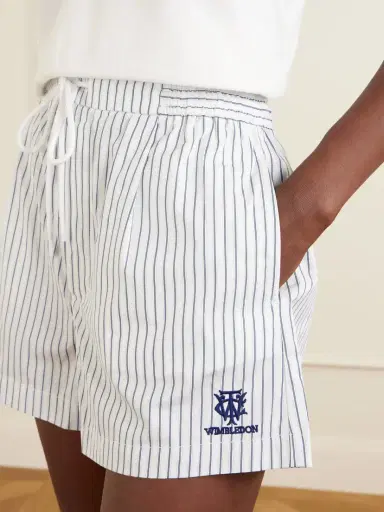 Polo Ralph Lauren + Wimbledon Logo-embroidered Striped Cotton Shorts | Thumbnail 5 Polo Ralph Lauren + Wimbledon Logo-embroidered Striped Cotton Shorts | Thumbnail 5