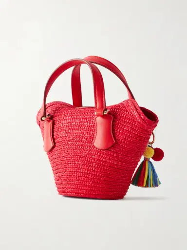 Dolce & Gabbana Coffa Capri Mini Embellished Leather-trimmed Raffia Tote | Thumbnail 4 Dolce & Gabbana Coffa Capri Mini Embellished Leather-trimmed Raffia Tote | Thumbnail 4