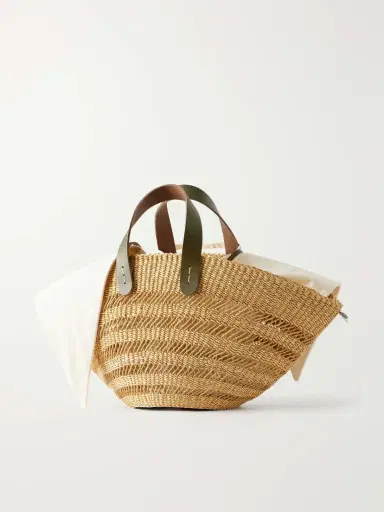 MUUÑ Chantelle Leather-trimmed Raffia Tote | Thumbnail 4 MUUÑ Chantelle Leather-trimmed Raffia Tote | Thumbnail 4