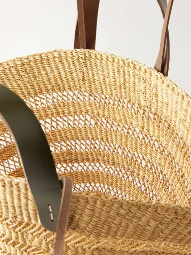 MUUÑ Chantelle Leather-trimmed Raffia Tote | Thumbnail 6 MUUÑ Chantelle Leather-trimmed Raffia Tote | Thumbnail 6