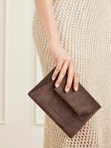 Brunello Cucinelli Envelope Suede Mini Clutch | Thumbnail 2 Brunello Cucinelli Envelope Suede Mini Clutch | Thumbnail 2