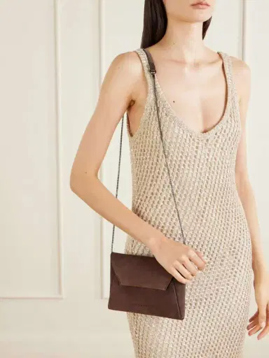 Brunello Cucinelli Envelope Suede Mini Clutch | Thumbnail 5 Brunello Cucinelli Envelope Suede Mini Clutch | Thumbnail 5