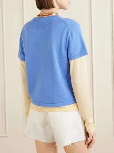 Guest In Residence Layer Cotton, Cashmere And Silk Blend T-shirt | Thumbnail 4