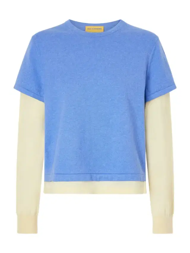 Guest In Residence Layer Cotton, Cashmere And Silk Blend T-shirt
