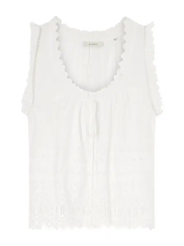 Toussine Gatehred Broderie Anglaise Cotton Top