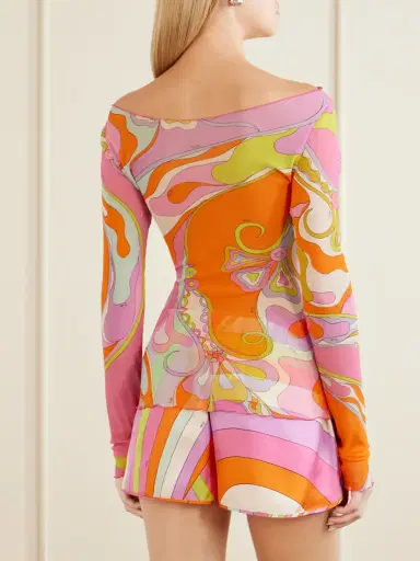 PUCCI Printed Tulle Blouse | Thumbnail 3