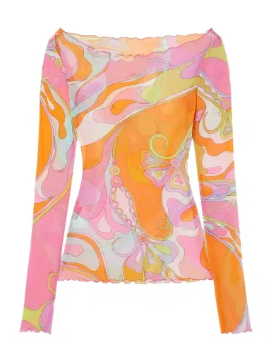 PUCCI Printed Tulle Blouse | Thumbnail 1