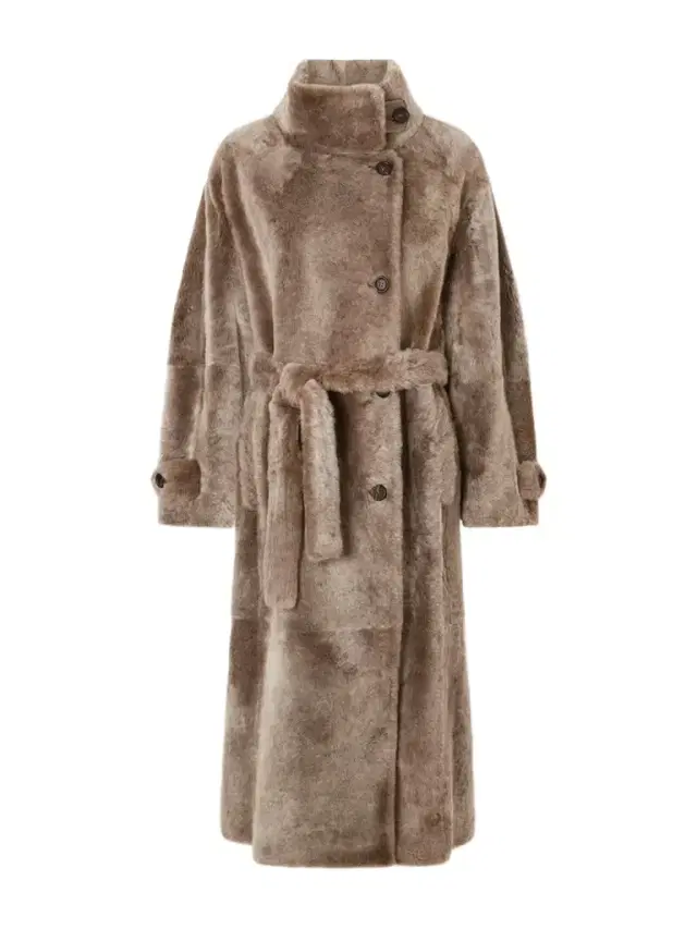 Brunello Cucinelli Belted Shearling Coat