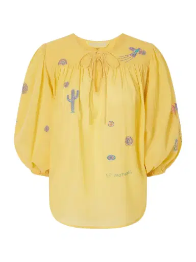 Mother The Breeze Embroidered Cotton-blend Voile Blouse | Thumbnail 1 Mother The Breeze Embroidered Cotton-blend Voile Blouse | Thumbnail 1
