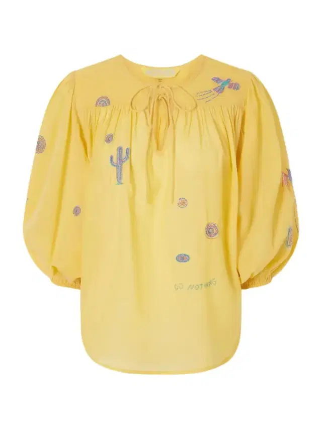 Mother The Breeze Embroidered Cotton-blend Voile Blouse