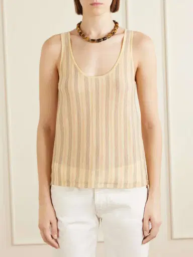 Guest In Residence Striped Cashmere Tank | Thumbnail 3